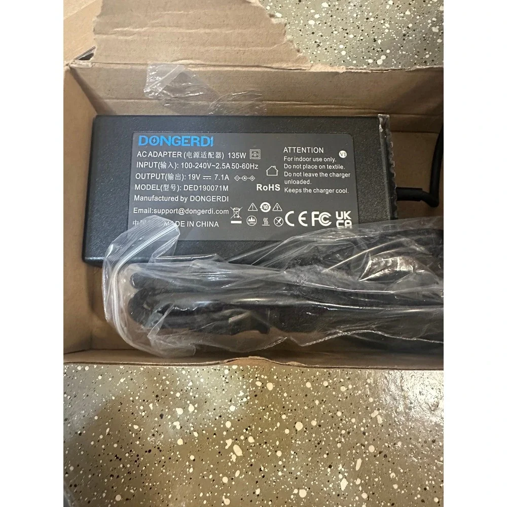 DONGERDI 135W Laptop‎ AC Power Adapter Charger 19V 7.1A 5.5x1.7mm Tip